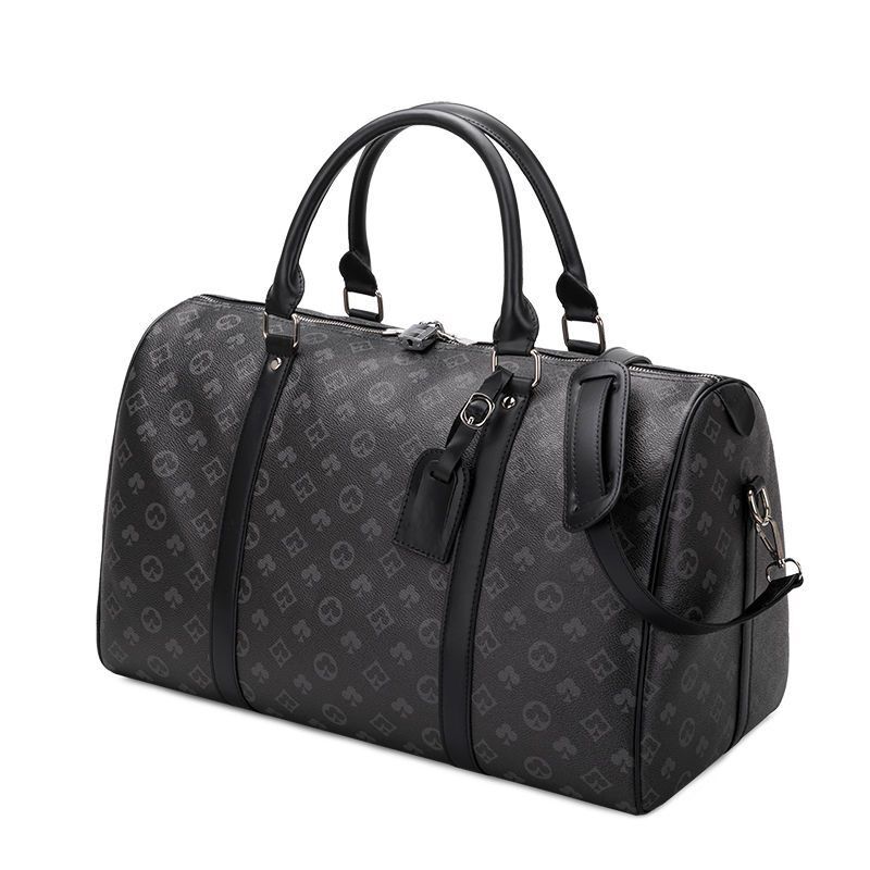 

Top Quality New Men Duffle Bag Women Travel Bags Hand Luggage Travel Bags Men Pu Leather Handbags Large CrossBody Bags Totes 41418, Brown flower