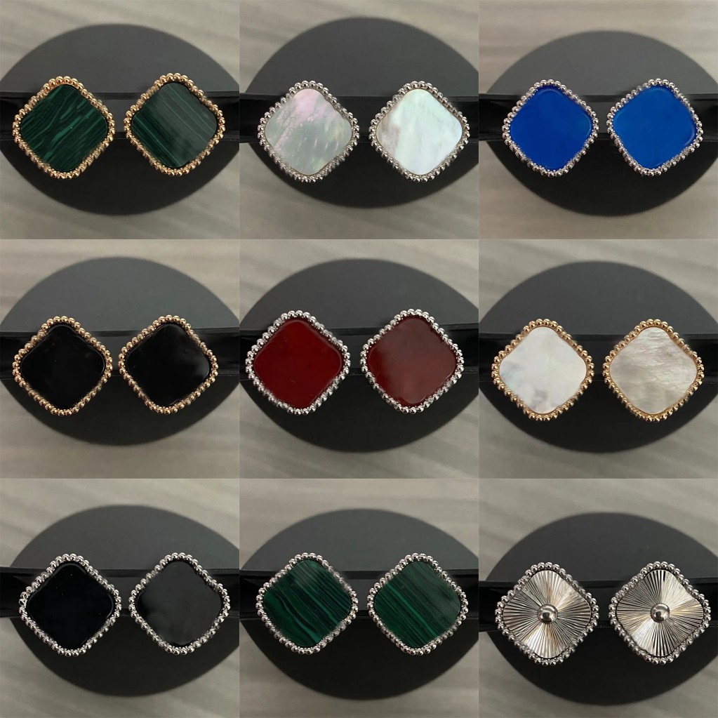 

Clover stud earings sweet designer earings for women lucky simple ohrringe luxury unique trendy Jewlery Designer for Woman luxury earrings minimalist E23