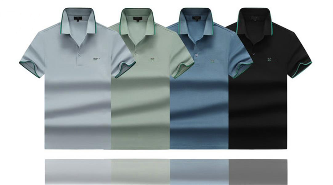 

Boos Designer Men's Polo Fashion Cotton POLO's Shirt Men's Lapel Casual Social Style Giraffe Brand Print Top 100% Cotton M-3XL, Customize