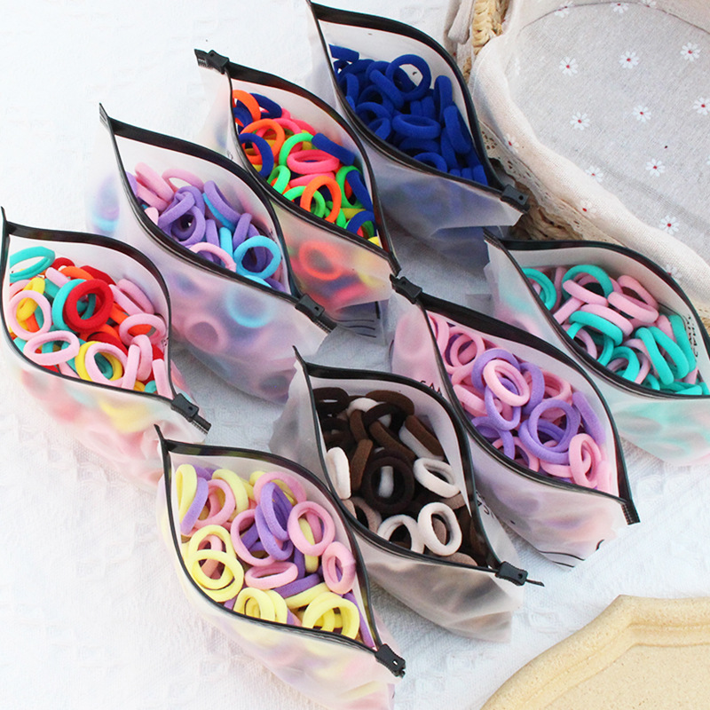 

Kid Small Hair Bands Baby Girl Children Hairbands Colorful Elastic Hair Tie Nylon Scrunchie Hair Rope 100pcs Hair Accessories LT383, #1
