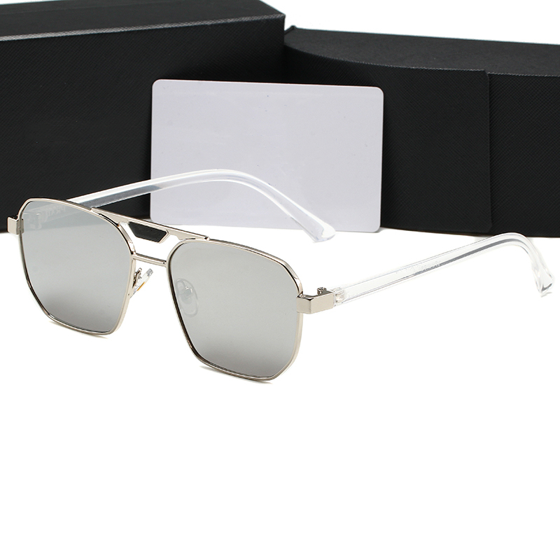 

New Designer Sunglasses for Men Women Outdoors Luxury Sun Glasses Plated Square Frame Brand Retro Fashion Goggle Highly Quality 5 Color Optional With Box