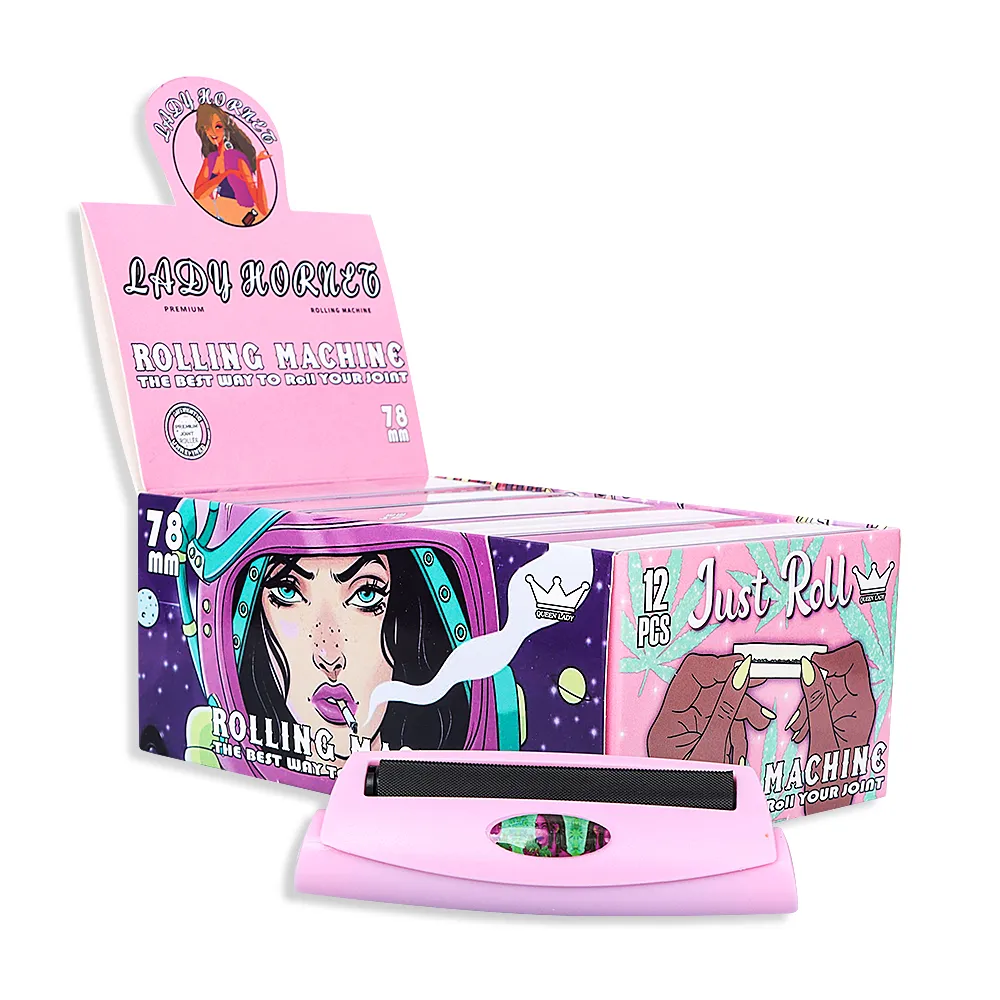 

Smoking shop Ladyhornet Plastic Manual Cigarette Maker Tobacco Smoking Rolling Machine Hand Tobacco Roller For 78mm Paper