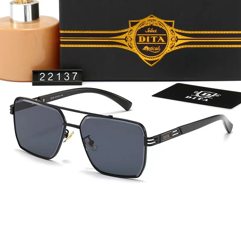 

Dita men and women's sunglasses fashion casual sunglasses oval metal frame street photo sunglasses 22137