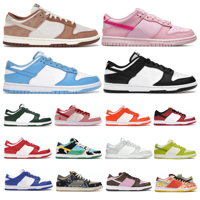 

Low Retro Casual Shoes Panda Triple Pink UNC Running Shoes Men Women Designer Sneakers, Easter candy