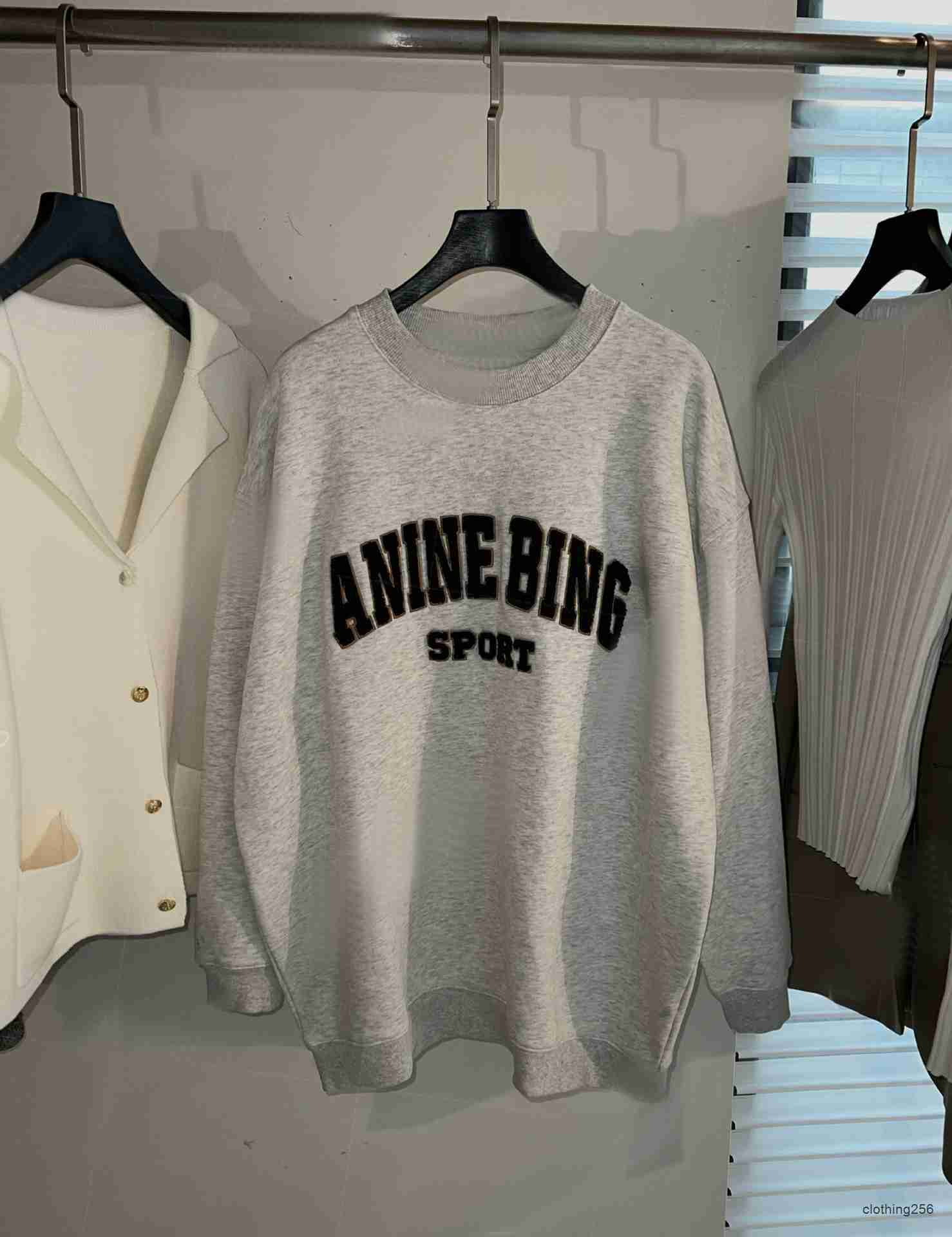 

City Women' Hoodies Sweatshirts Anine Bing Women Pullover Sweatshirt New Embroidery Letter Burst Fleece Sweater Printed Wash Round Neck Female Cotton Ab Hoodie, 13