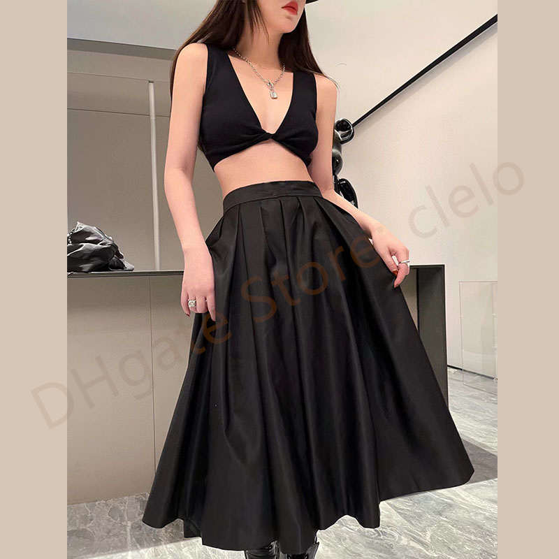 

Fashion Suits Versatile Dress for Women Half Body Skirt Pants with Metal Logo Black SML and Women' Zipper Strap Top Black Khaki SML, #2 black strap