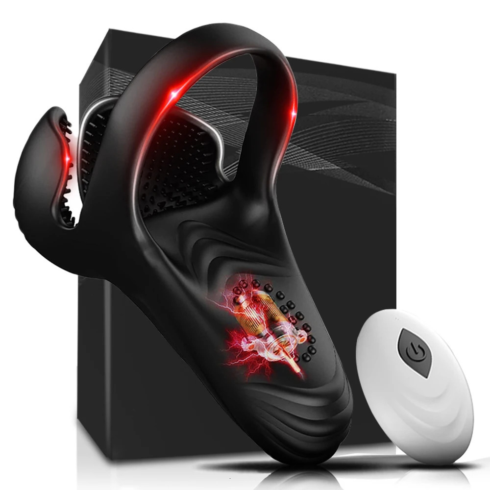Cockrings Wireless Remote Control 3 in 1 Vibrating Cock Penis Ring Testicle Massager Perineum Scrotum Stimulator Sex Toys for Men Cockring 231124