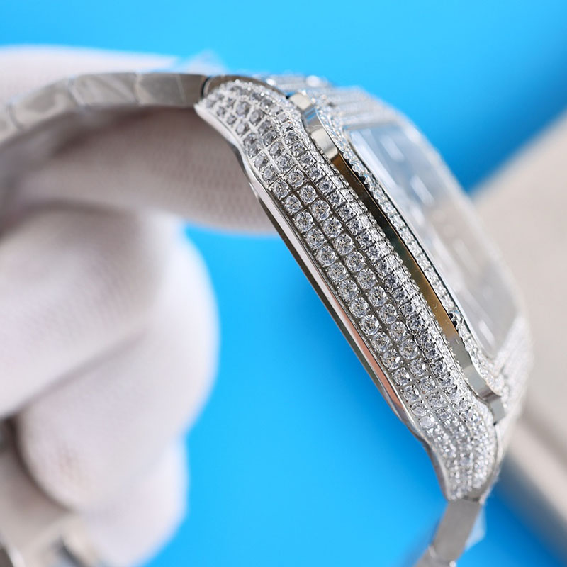 Diamond Watch Quartz Movement Men Watches 39.8mm Waterproof Bracelet Sapphire Business Wristwatch Stainless Steel 904L Wristwatch Montre de Luxe