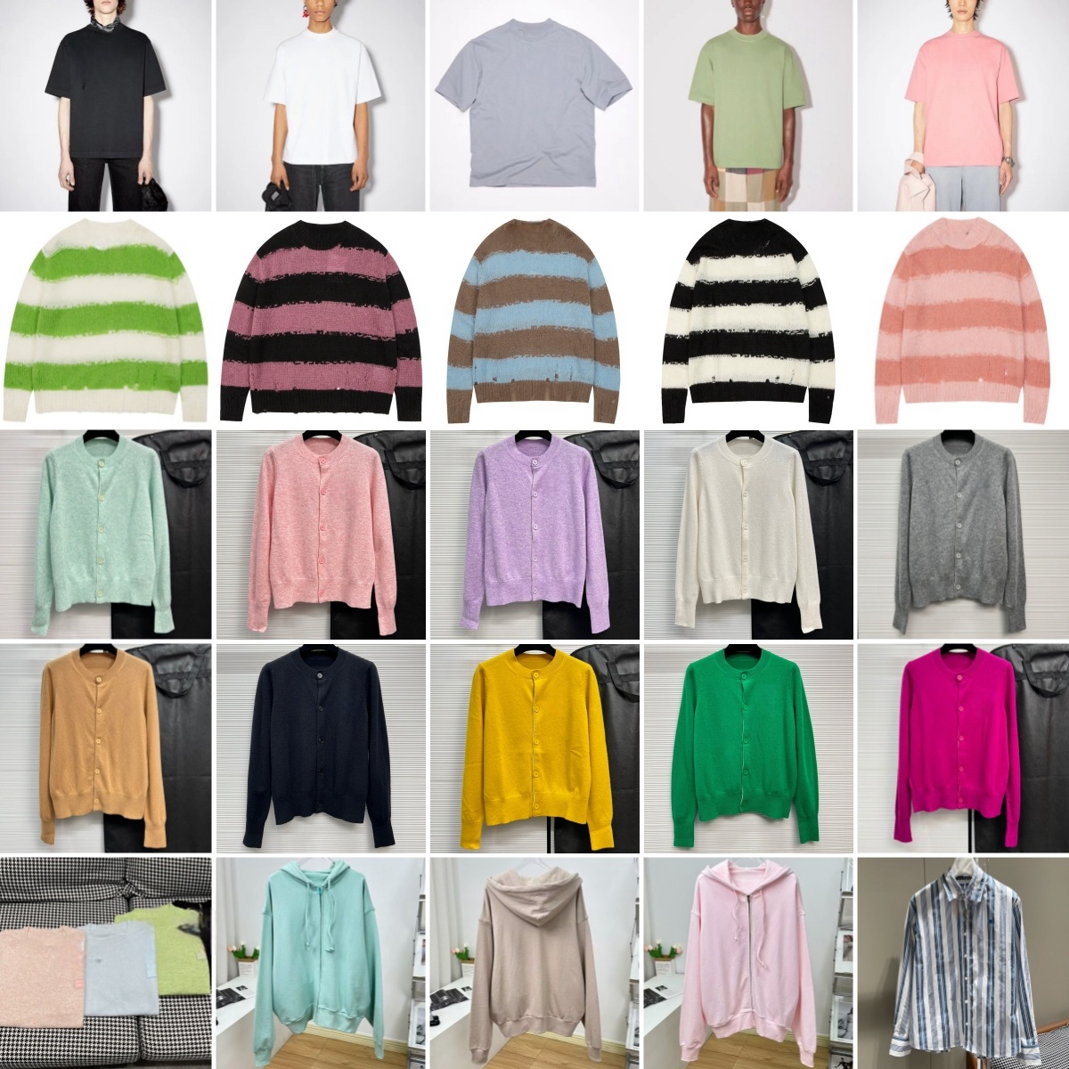 Hoodies Sweater Square smiley face Sweatshirt AC Clothing Hoodie spring Long Round neck Sweatshirts-image-755060537