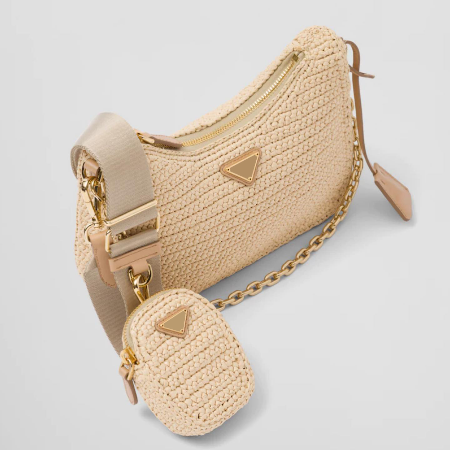 

high quality designer bag weave Straw Small tote Triangle Bags Womens wallet mens luxury Shoulder handbag clutch Crossbody bags zipper prad cross body mini Beach bag, Pink stripes