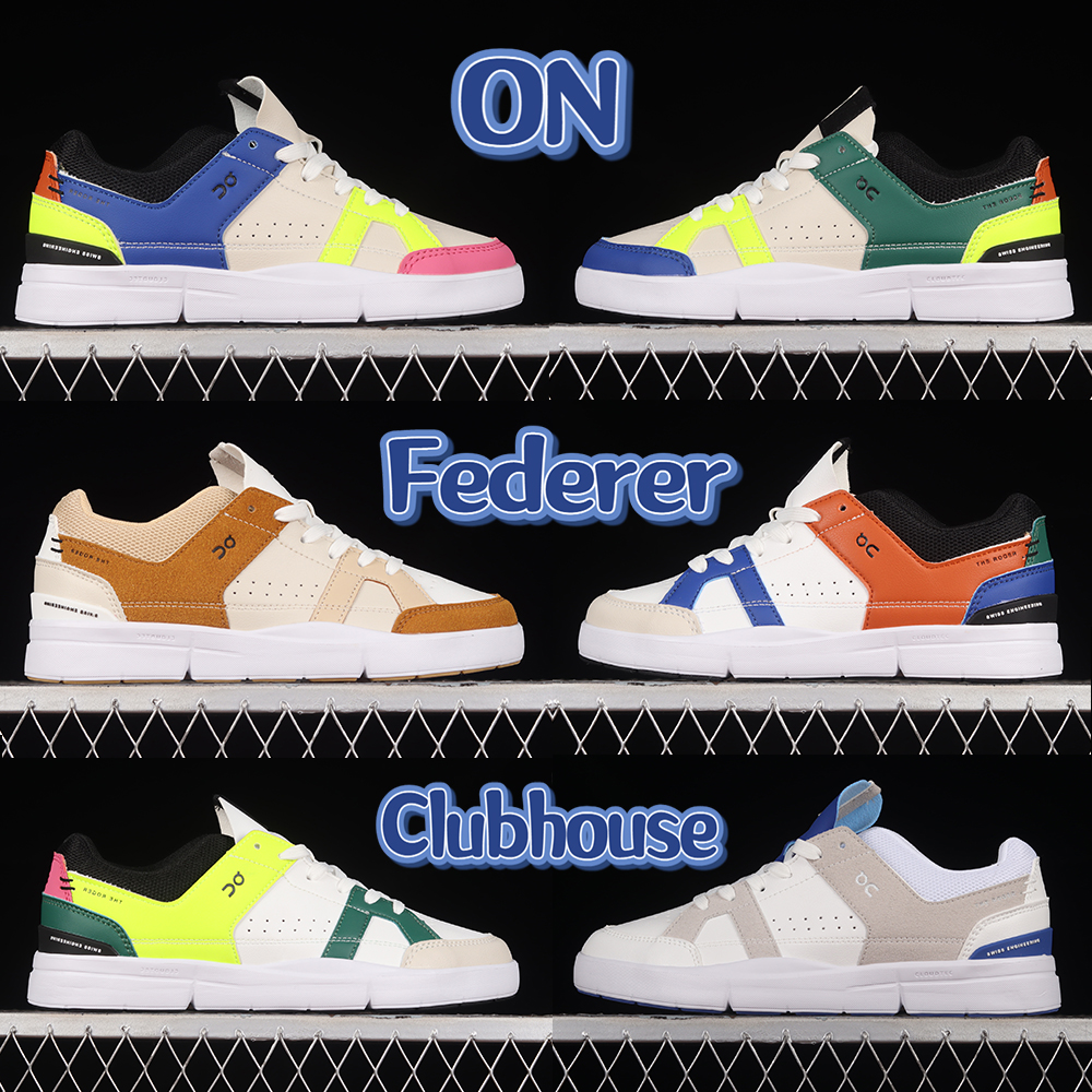 

New Designer shoes On x Federer The Roger Clubhouse forest Cobalt pearl almond sand yellow white indigo mens casual sneakers luxurys womens trainers EUR 36-45, 06 yellow white