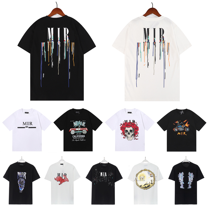

Ami T Shirt Luxury Mens Summer Designer Loose Comfortable Tees Round Neck Letters Print Sweat Absorbing Quick Dry Cotton Tops Casual Street Shorts Sleeve, 10