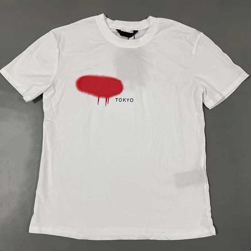 

mens spray printed t designer womens letter print graphic tees fashion summer street hip hop polo shirt L5SI, White+blue