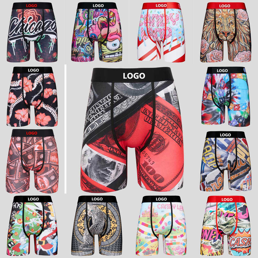 

Designer 2023 Shorts For Men Boxer Underpants Quick Dry Breathable Underwear Branded Male Short Pants With Package, P41