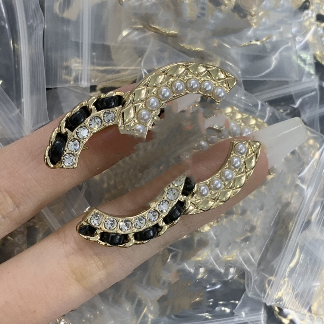 

Luxury Brand Designer Double Letter ccity Pins Brooches Women Rhinestone channel Buckle Brooch Suit Pin Wedding Party Jewerlry Accessories Gifts kx2d