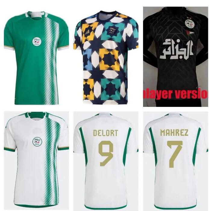 

22 23 Algerie soccer jerseys 2022 Fans Player version MAHREZ BRAHIMI BENNACER Algeria special jersey men kids maillot de football shirts training uniforms top