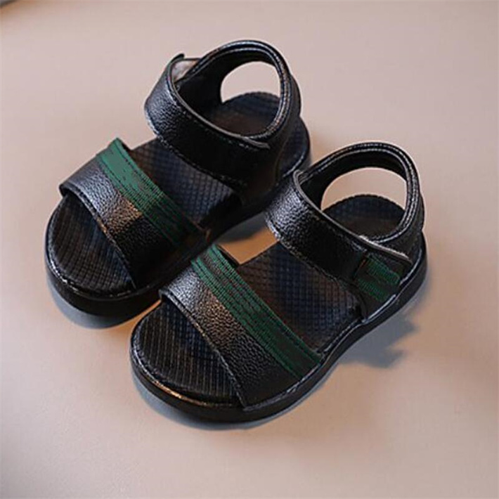 Designer de luxe été bébé sandales enfants garçons PU pantoufles premier marcheur chaussures chaussures antidérapantes imprimé fleuri en plein ai