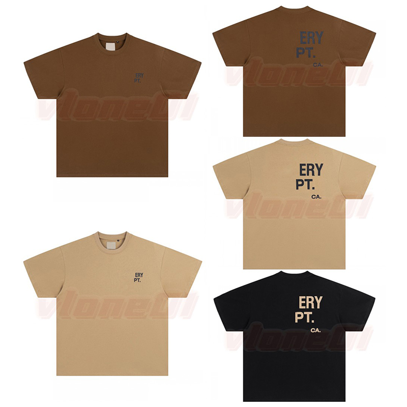 

Mens Streetwear T Shirt High Street Letter Printing Tees Womens Hip Hop Short Sleeve Tops Size -XL, Khaki