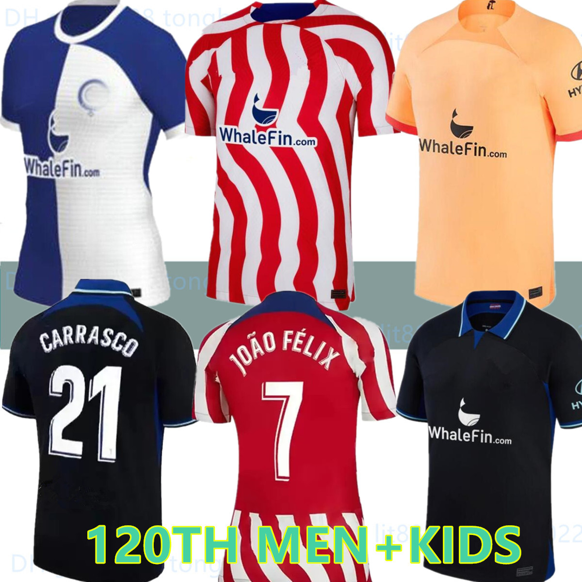 

22 23 Atletico Madrids Soccer Jerseys MORATA GRIEZMANN JOAO FELIX 2022 2023 M.Llorente CORREA KOKE Camisetas de futbol LEMAR kids Football Shirt 120th Anniversary, 120th kids