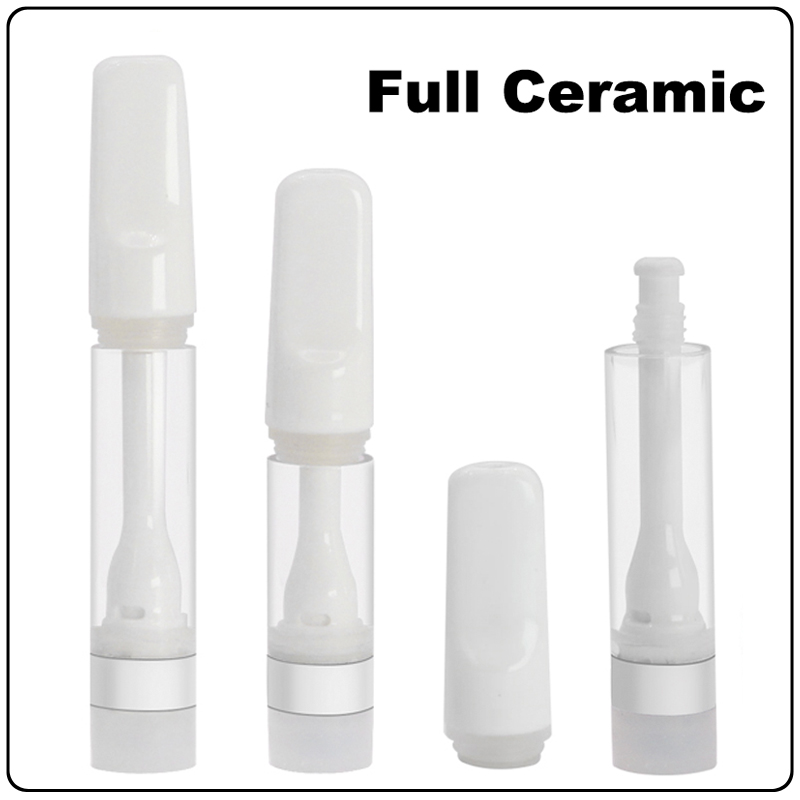 

Ceramic Disposable Vape Cartridges 0.5ml 0.8ml 1.0ml Lead Free Full Ceramics Vape Carts With Snap On Pressed Child-proof Tops
