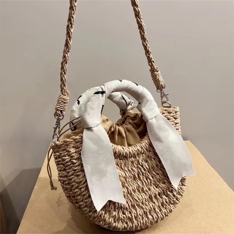 

2023 Semi-Circle Straw Beach Bags crossbody designer bag handbag Summer crochet tote bag luxury handbags purses fashion totes TOP, 20*14cm(with strap)