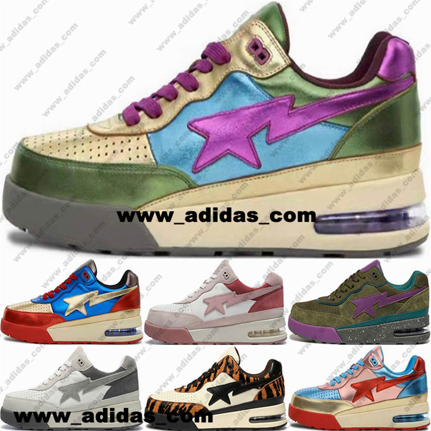 

Sneakers A Bathing Ape Bapeing Road Sta Mens Shoes Casual Size 12 Us12 Platform Big Size Trainers Women Designer BapeSta Us 12 Eur 46 Skate White Running Blue Black
