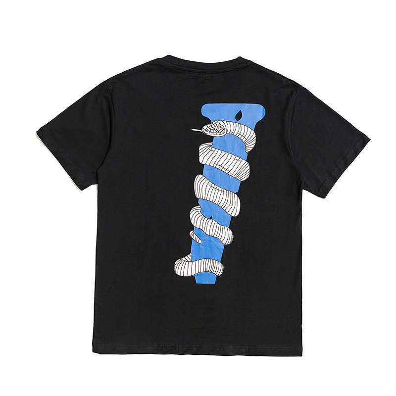 

Fashion Mens white snake t shirt famous designer t-shirt big v high quality hip hop men women short sleeve s-xl, 01