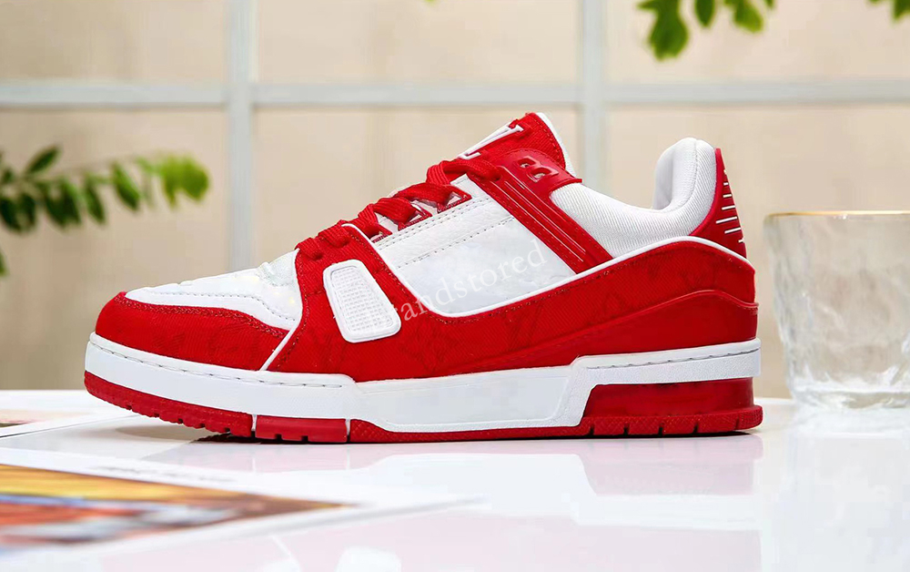 

Designer Sneaker Women Men Shoes Fashion Print Casual Shoe Classic Leather Mesh Trainer Lace-up Versatile Couple Platform Spring Autumn White Black Shoe With Box, 29