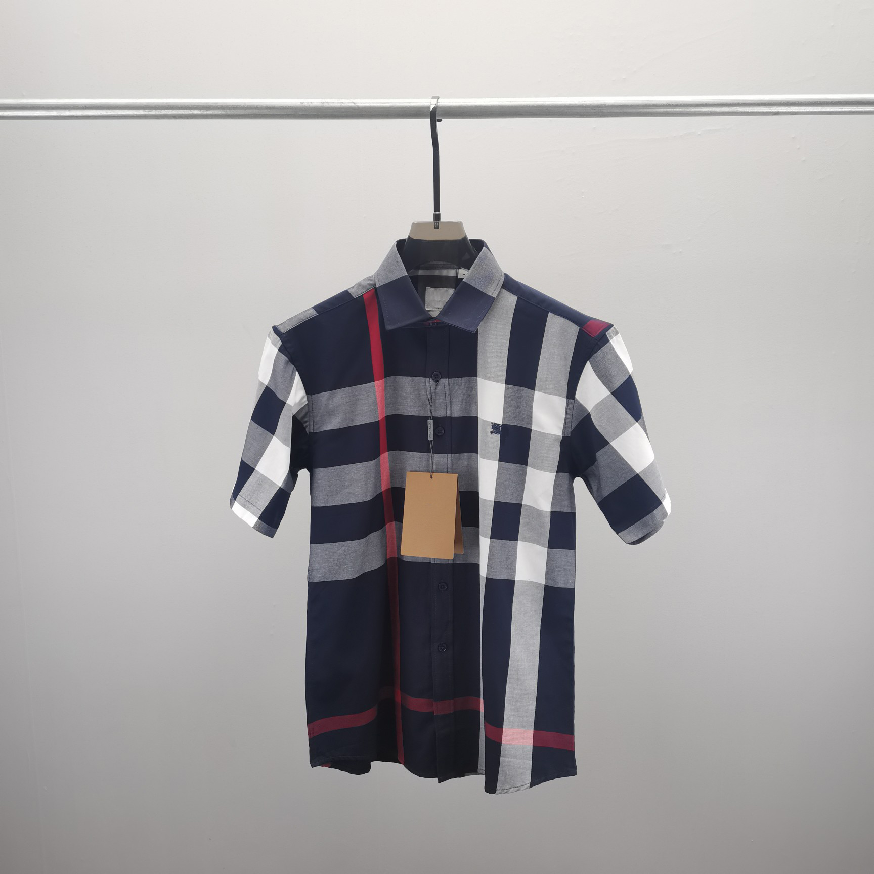 

Men's Casual Shirts luxury Business Fashion Men Shirts summer Short sleeve classic Striped coat Polos advanced popular clothes topQ1