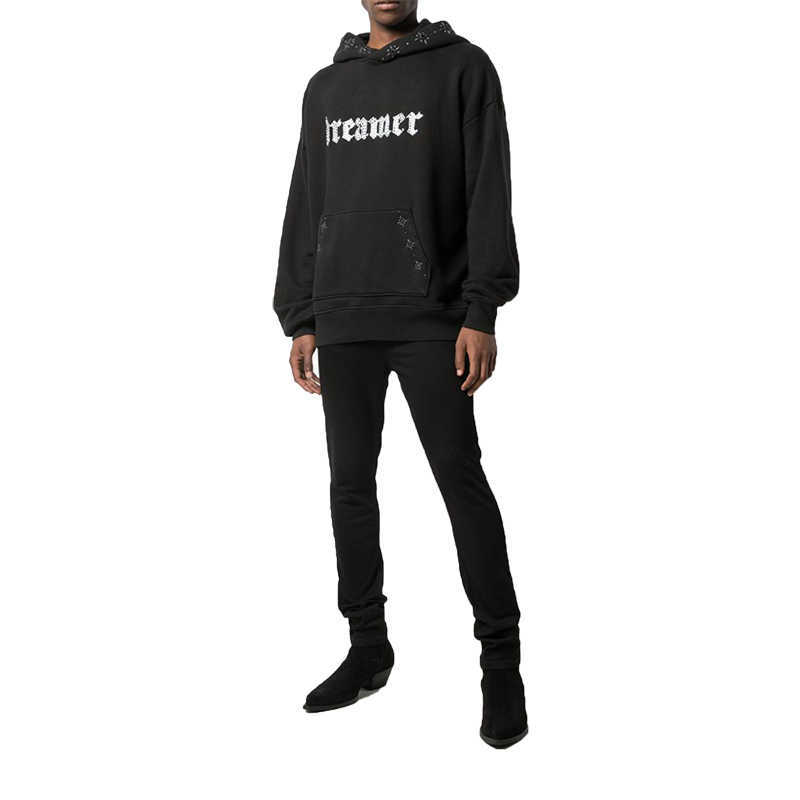 

Designer Clothing Luxury Casual Hoodies Fashion Sweatshirts Amiiri Autumn Winter Airport the 21fw Hot Drill Loose Hooded Sweater Trend for MaleFemale Lovers, Shipping fee