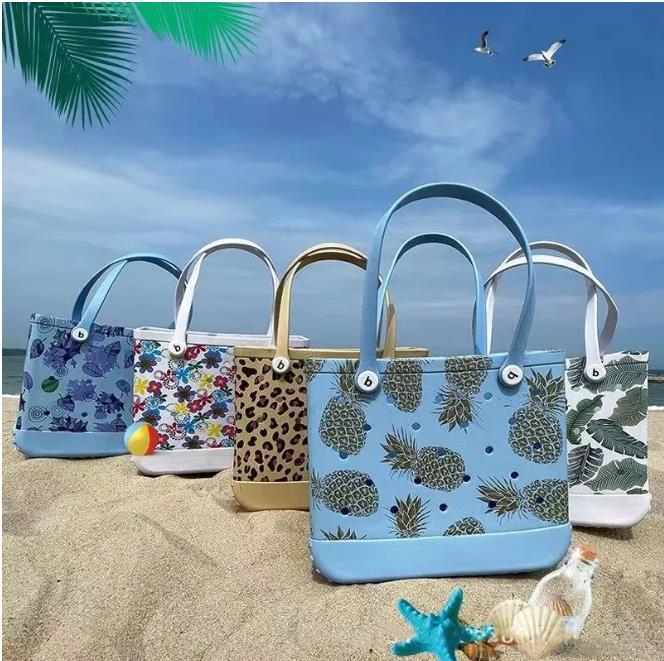 

Bogg Bag Silicone Beach Custom Tote Fashion Eva Plastic Beach Bags Waterproof Woman Candy Lady Handbags