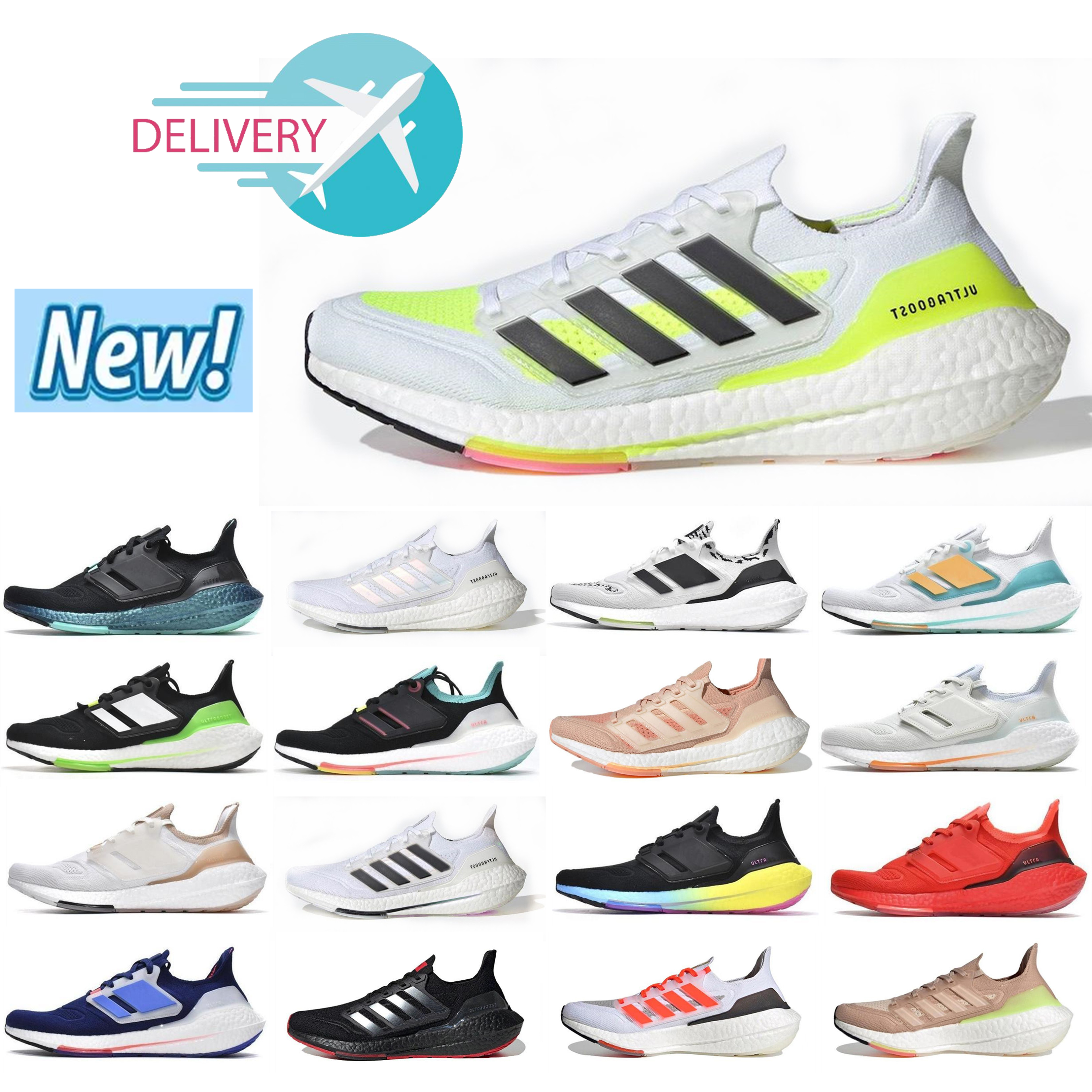 

2023 Wholesale UB Ultra Boosts Mens Running Shoes Designer 5.0 6.0 Sub Green Carbon Scarlet Night Flash Bred Triple White Black UNC Men, #21