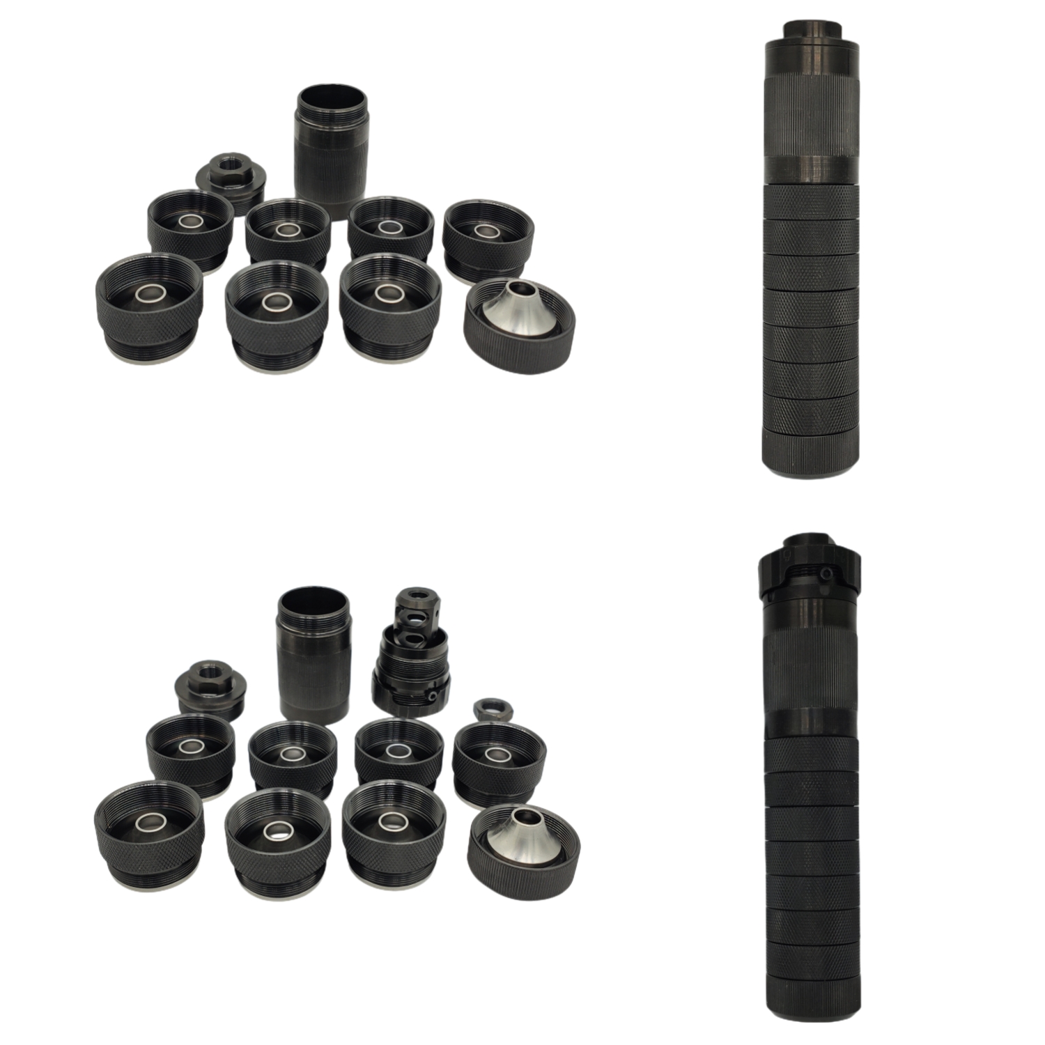 

9mm Hole New MODULETitanium D=1.5"L=6.6"Fuel filter solvent trap Vacuum heat treatment 17-4 stainless steel cup COMPATIBLE1.375-24 Black 1/2-28,5/8-24 Flash Hider