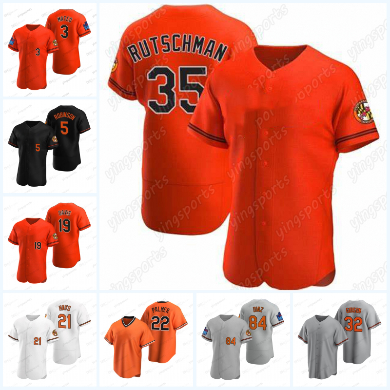 

#35 Adley Rutschman Baseball Jersey 8 Cal Ripken Jr Baltimores Cedric Mullins Anthony Santander Adam Frazier James McCann Lyles Jorge Mateo Hays Anthony Santander, White women s-xxl