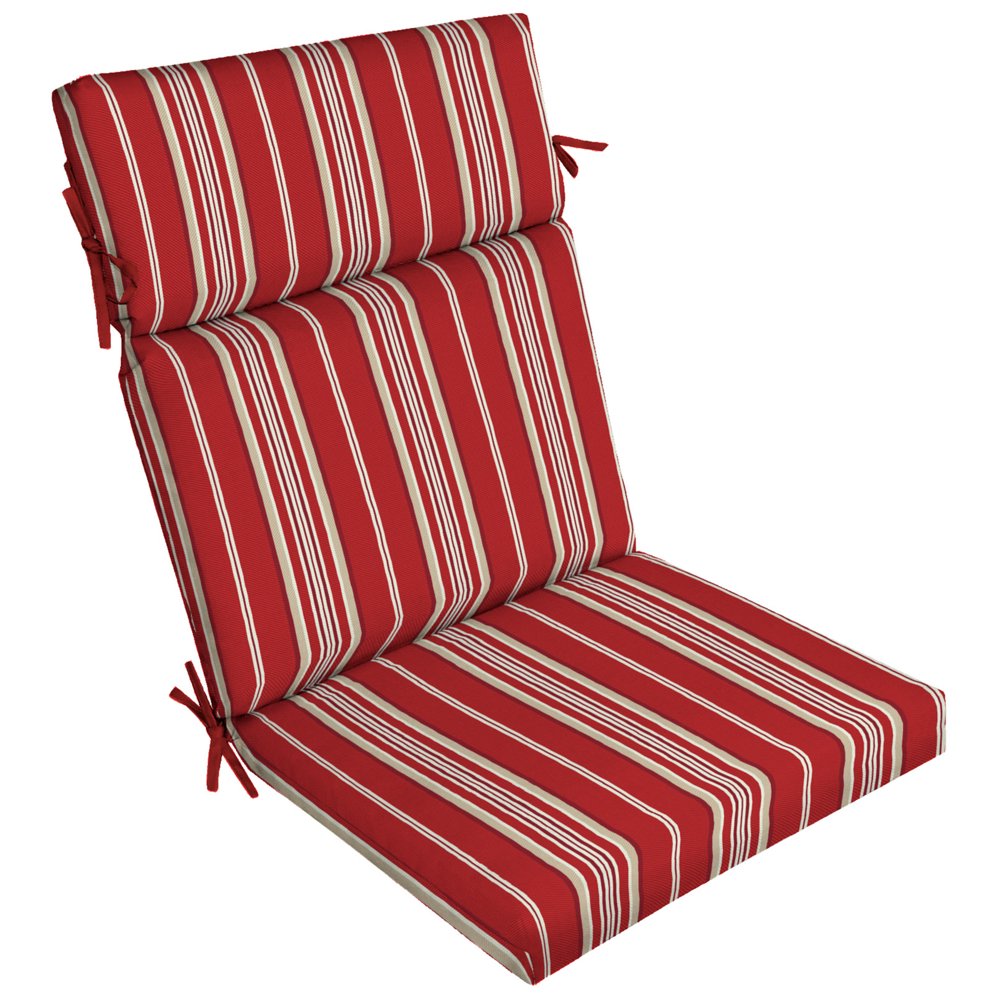 

44 x 21 Red Stripe Outdoor Chair Cushion, 1 Piece