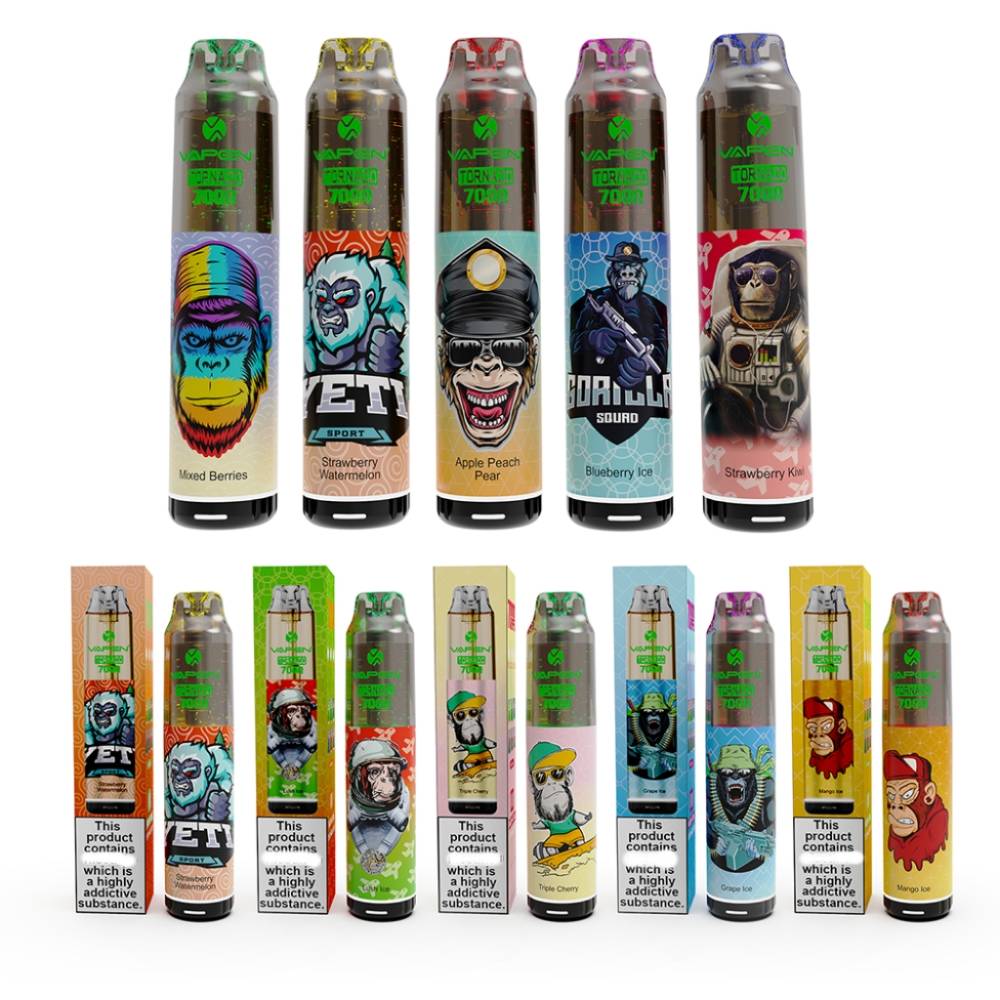

NEW VAPEN TORNADO 7000Puffs Electronic Cigarettes Disposable 15ml Capacity 850mah Battery Airflow Switch Mesh Coil 0% 2% 5% Device vapes pen