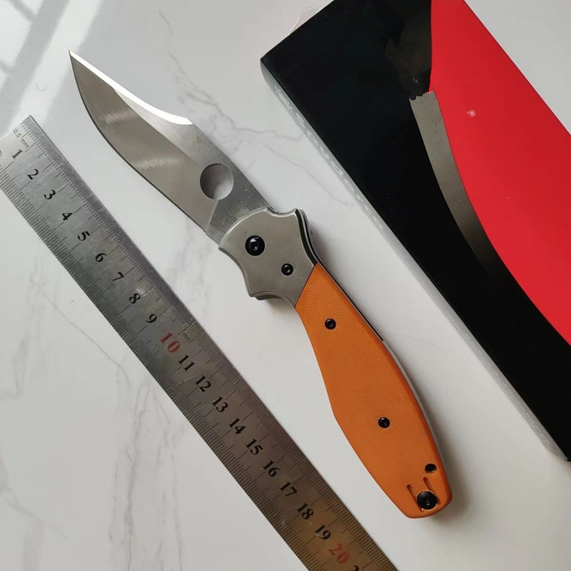 

SP Folding knife 440 56HRC Blade G10 And Steel Handle knives Pocket Outdoor Camping Tool Hunting Knives Survival Knife