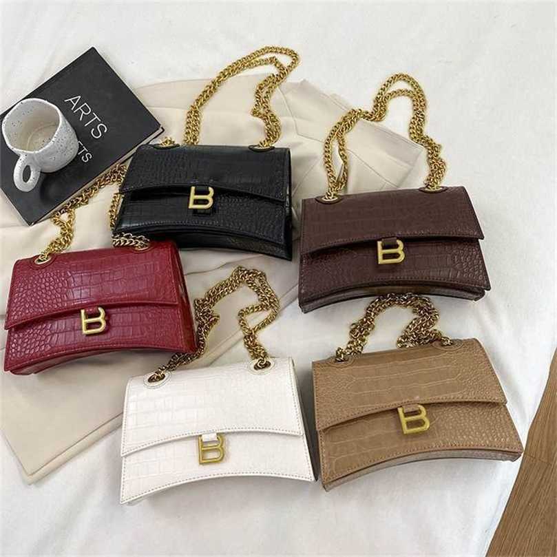 

Designer bag Texture Stone Pattern Bag Women's Bag New 2023 Fashion and Popular Hourglass Bag Chain Strap Crossbody Bag Temperament Shoulder Bag factory outlet, Black