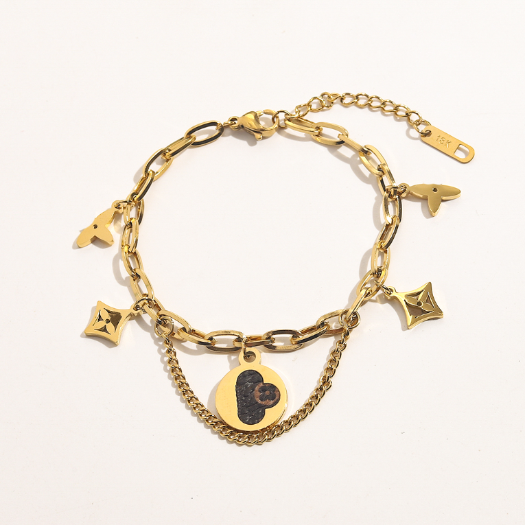 

Designer Clover Bracelet 2023 New Womens Love Gifts Bracelet 18K Gold Plated Chain Bracelet Luxury Stainless Steel Jewelry Wedding Party Jewelry Wholesale