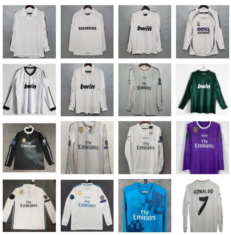 

kaka BENZEMA retro soccer jerseys Di Maria ALONSO RONALDO MODRIC HIGUAIN Real madrids classic vintage football shirt long sleeve 01 02 05 06 07 10 11 12 13 14 15 16 17 18