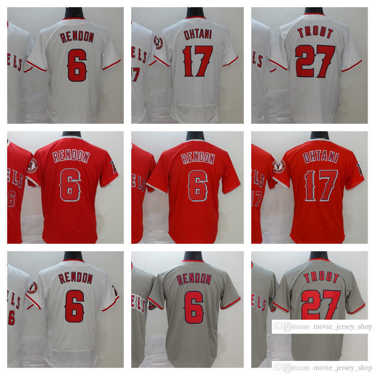 

Los Angeles 6 Anthony Rendon Baseball Jersey Angels City 17 Shohei Ohtani 27 Mike Trout Blank Stitched Jerseys Men Women Youth Size S--XXXL, As picture