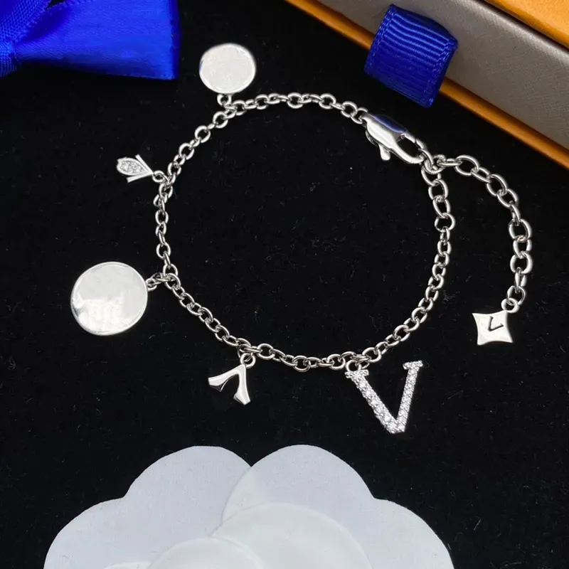 brand jewelry fashion Bracelet Jewelry Luxury Diamond Bracelets For Men Love Bangles Gold Chain Silver Bangle Wedding Gift Bijoux Letter L Box GO-image-923460968