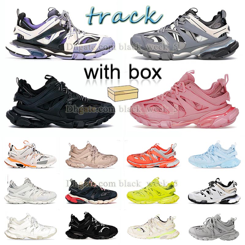 

luxury track 3 Sneaker Casual Shoes designer Tracks 3.0 paris Triple white black grey leather Nylon Printed Platform famous dhgate trainers sports Mens Womens, A17 white pink 36-40