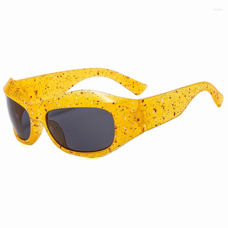 

Sunglasses Wrap Around Y2K Women Fashion Geometric Steampunk Sun Glasses Men Vintage Classic Gothic Shades Designer