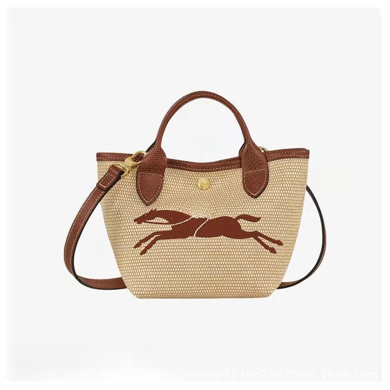 

Straw Mini Tote Bags Fashion Summer Beach Totes Ladies Purse Embroidery Straw Bags Women Handbags, Black