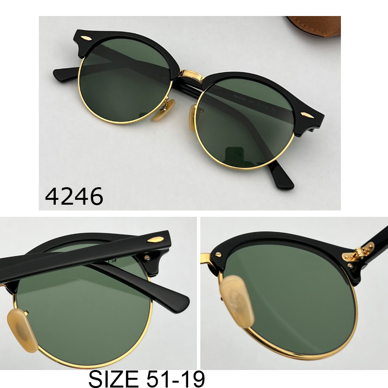 

top quality Brand Design Sunglass Men and Women Classic green G15 classic Driving round Frame Sun Glasses Male Goggle UV400 Gafas glass lens uv protection sunglasses