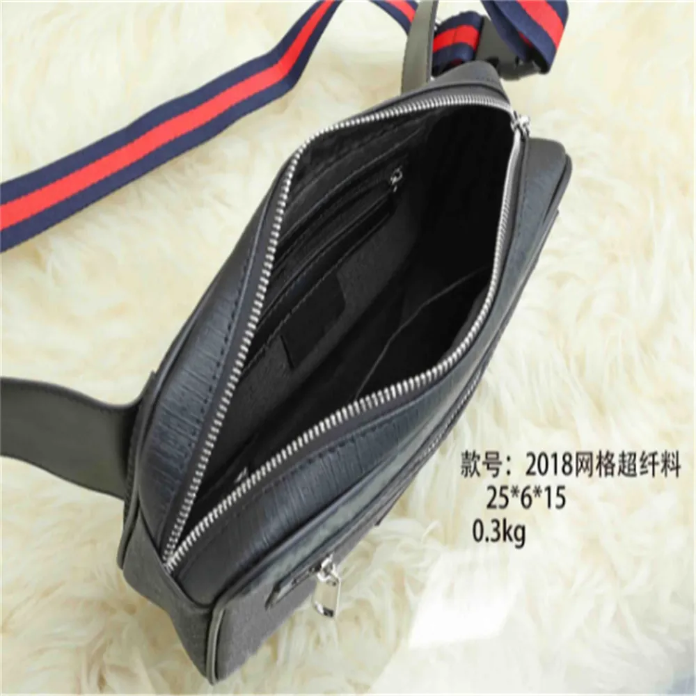 

2023 Top Quality Men's Waist Bags Chest Bag Leather Soft Perfect Craftsmanship Marsupio Rionera Wholesale Fashion Women Bags, Black