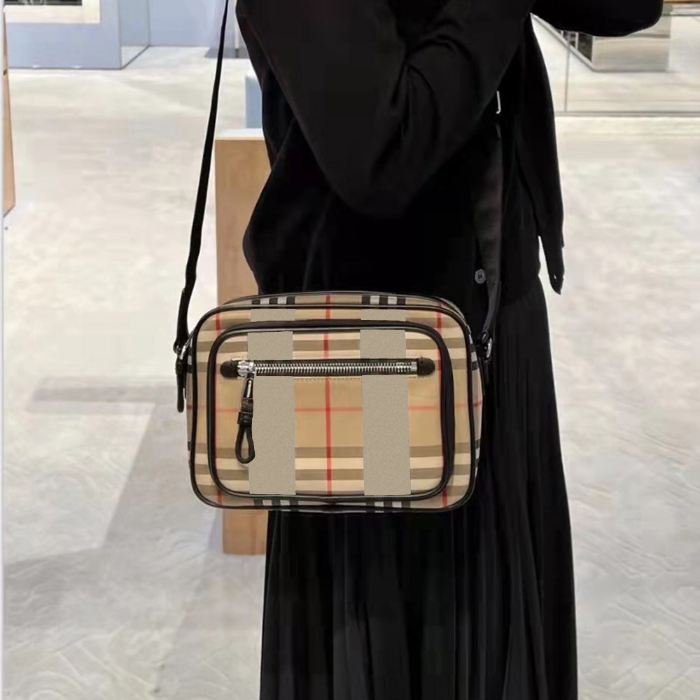 

Designer Vintage Check TB camera mens crossbody Bag retro brand Leather Luxury classic stripes nylon Women's wallet purses famous handbag tote Shoulder clutch Bags, #6