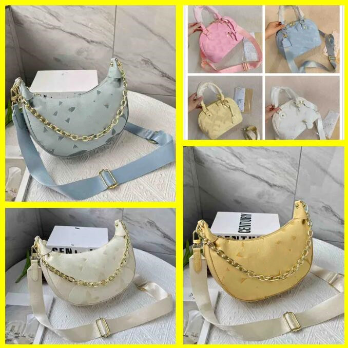 

designer luxury bags OVER THE MOON Loop POCHETTE Women Designers Halfmoon Bag Totes Purse Leather Chain Shoulder Crossbody Bags ALMA BB Handbags Hobos Backpack, You can look more picture