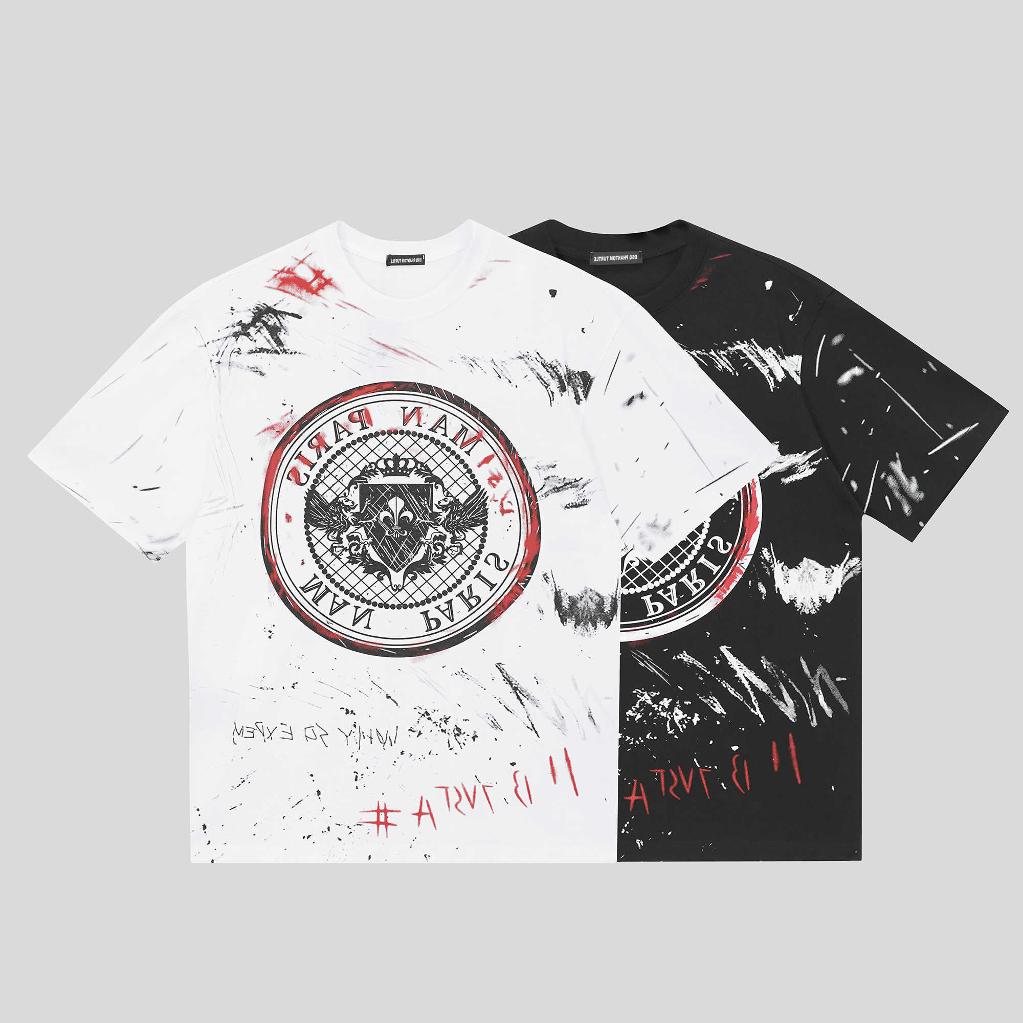 

DSQ PHANTOM TURTLE Mens Designer T shirt Italian Milan Fashion Print T-shirt Summer Black White T-shirt Hip Hop Streetwear 100% Cotton Tops Plus size 0574, 01